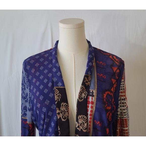 Desigual By Christian Lacroix Womens Multicolor Patchwork Mesh Jacket US 10 - Picture 3 of 7